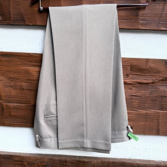 KENNETH COLE REACTION Trouser Suit Dress Pants Men's 33 X 30 Tan Dry Cleaned - Picture 3 of 9